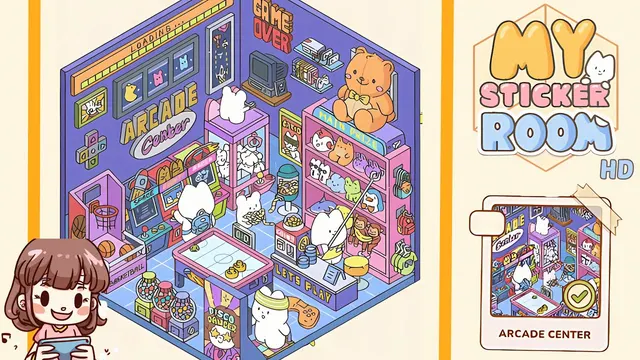 My Sticker Room Level 10 - Arcade Center - Walkthrough and solution guide