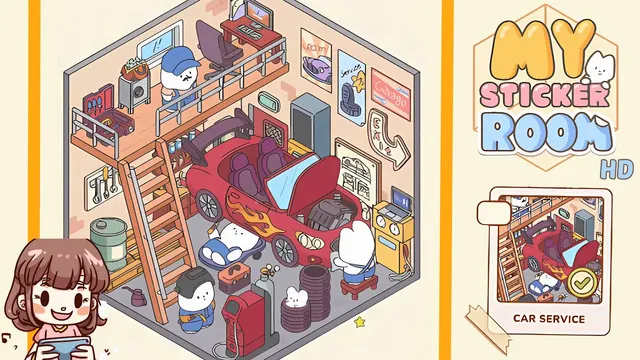 My Sticker Room Level 11 - Car Service - Walkthrough and solution guide