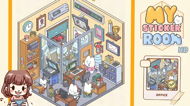 My Sticker Room Level 14 - Office - Walkthrough and solution guide