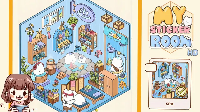 My Sticker Room Level 15 - Spa - Walkthrough and solution guide