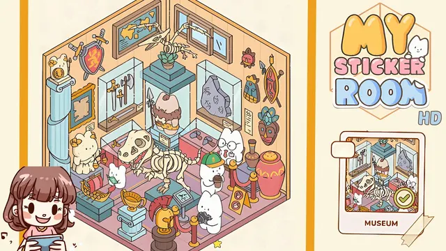 My Sticker Room Level 22 - Museum - Walkthrough and solution guide