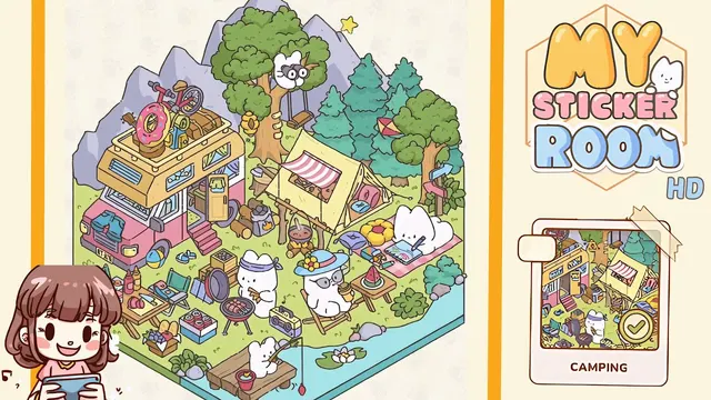 My Sticker Room Level 26 - Camping - Walkthrough and solution guide