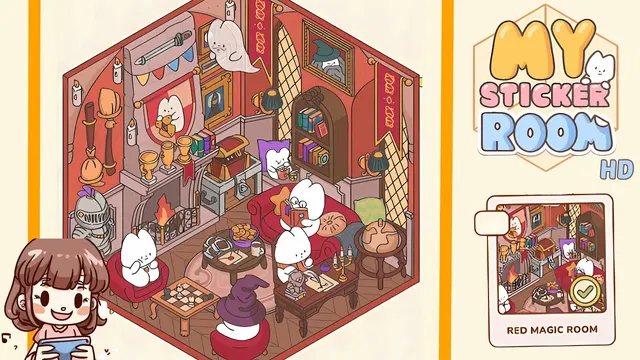 My Sticker Room Level 28 - Red Magic Room - Walkthrough and solution guide