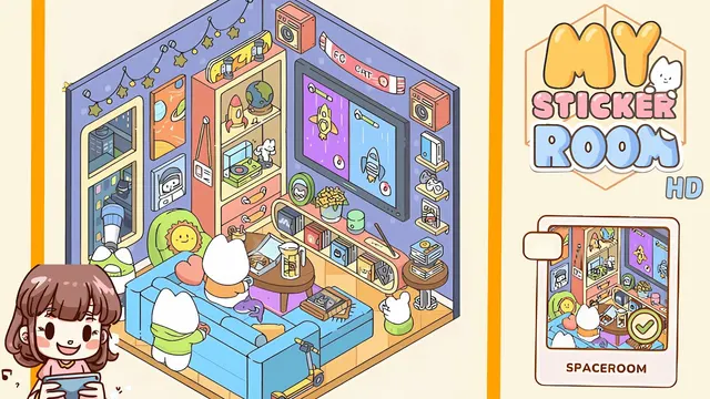 My Sticker Room Level 31 - Spaceroom - Walkthrough and solution guide