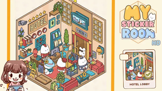 My Sticker Room Level 37 - Hotel Lobby - Walkthrough and solution guide