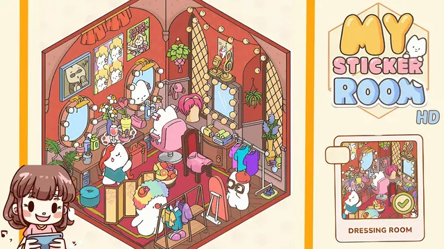 My Sticker Room Level 41 - Dressing Room - Walkthrough and solution guide