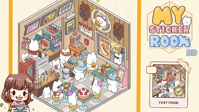 My Sticker Room Level 42 - Fast Food - Walkthrough and solution guide