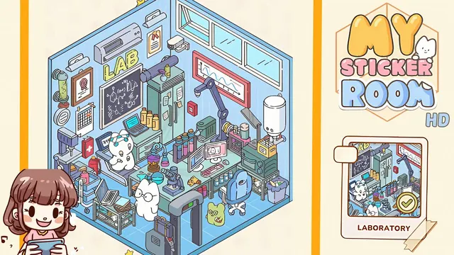 My Sticker Room Level 46 - Laboratory - Walkthrough and solution guide