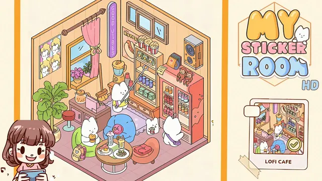 My Sticker Room Level 51 - Lofi Cafe - Walkthrough and solution guide