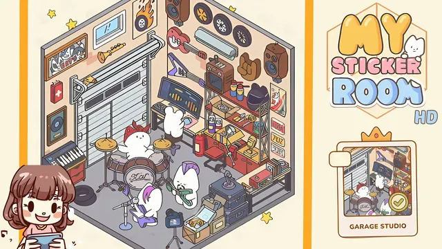 My Sticker Room Level 52 - Garage Studio - Walkthrough and solution guide