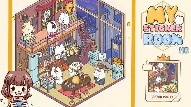 My Sticker Room Level 54 - After Party - Walkthrough and solution guide