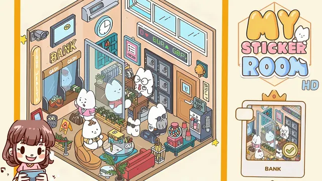 My Sticker Room Level 55 - Bank - Walkthrough and solution guide