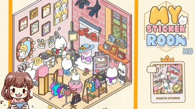 My Sticker Room Level 57 - Photo Studio - Walkthrough and solution guide