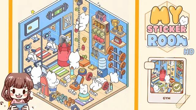 My Sticker Room Level 6 - Gym - Walkthrough and solution guide