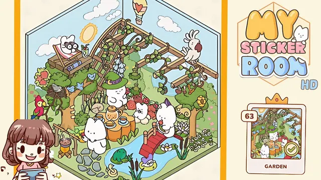 My Sticker Room Level 63 - Garden - Walkthrough and solution guide