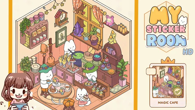 My Sticker Room Level 72 - Magic Cafe - Walkthrough and solution guide