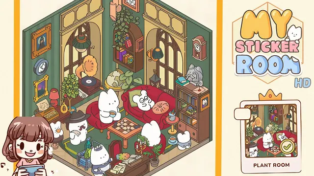 My Sticker Room Level 73 - Plant Room - Walkthrough and solution guide