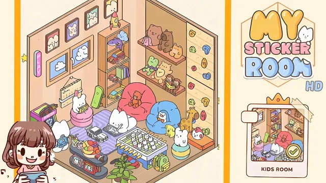 My Sticker Room Level 74 - Kids Room - Walkthrough and solution guide