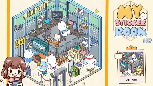 My Sticker Room Level 76 - Airport - Walkthrough and solution guide