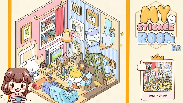 My Sticker Room Level 77 - Workshop - Walkthrough and solution guide