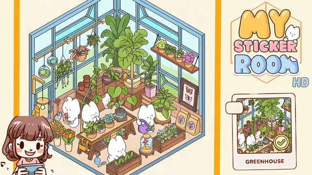 My Sticker Room Level 9 - Greenhouse - Walkthrough and solution guide